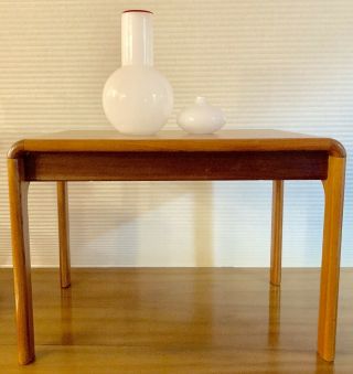 MOBELFABRIK Mid Century Danish Teak Side End TABLE Vintage Wood Minimalist 8