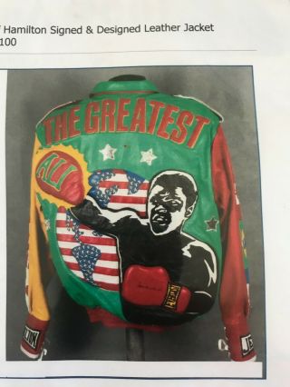 RARE SIGNED Muhammad Ali Leather Boxing Jacket by Richard Hamilton 4