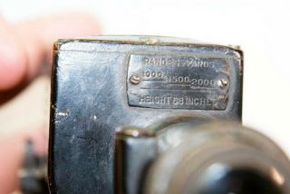 1906 ANTIQUE GUN SNIPER SCOPE MUSKET SIGHT MODEL 1913 WARNER SWASEY 6