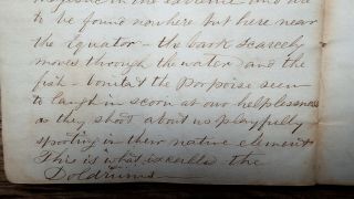 CIRCA 1856 HANDWRITTEN DIARY VOYAGE AT SEA BY UNITED STATES CONSUL TO MAURITIUS 12