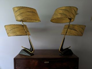 Rare Majestic Boomerang Lamps | Mid Century Modern Atomic Retro