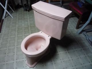 Vintage Art Deco American Standard Pink Toilet & Alcove Bath Tub 1955