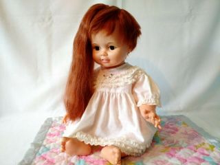 Vintage 1972 Ideal Baby Crissy Doll Well