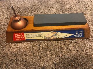 Vintage Sharpening Stone W.  R Case And Sons Cutlery Co Store Display (?) Rare