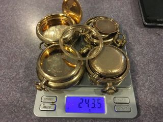 Gold Filled Pocket Watch Cases For Scrap Gold 243 Grams 10k 14k And 20 Year Case