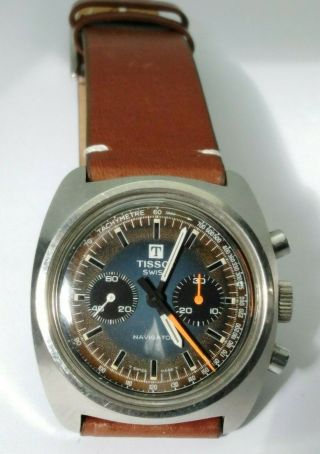 Tissot Chronograph Navigator Tropicalized Dial Cal.  872 By Omega 861 Ref.  40521