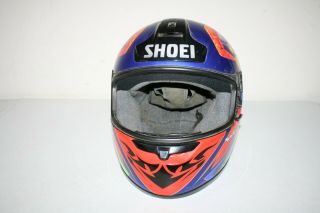 Vintage Shoei RF - 900 Motorcycle Helmet Joker Jester Troy Lee Designs Size L Blue 2