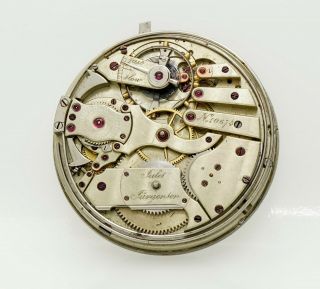Rare Jules Jurgensen 5 Minute Repeater Antique Pocket Watch Movement.  44mm