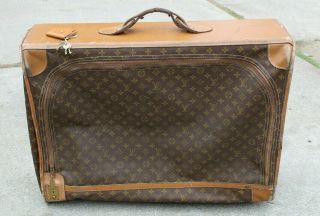 Vintage Louis Vuitton Monogram Rolling Suitcase Luggage Trunk W Keys 28x22 Large