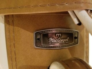Vintage MacGregor Brown and White Vinyl Cart Style Golf Bag 5