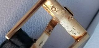 PIAGET Lady ' s Vintage 18K SOLID Gold Watch,  18J Mvt.  Orig.  Strap and 18k Buckle. 11