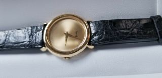 PIAGET Lady ' s Vintage 18K SOLID Gold Watch,  18J Mvt.  Orig.  Strap and 18k Buckle. 3