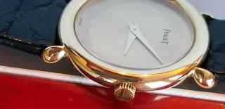 PIAGET Lady ' s Vintage 18K SOLID Gold Watch,  18J Mvt.  Orig.  Strap and 18k Buckle. 4