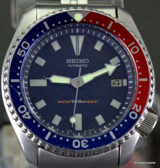 Vintage Seiko 150m Scuba Divers 7002 - 700a Blue Dial Pepsi Bezel