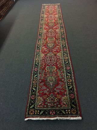 On Hand Knotted Persian Rug Runner Floral Carpet,  2’9”x16’9” 3266 2
