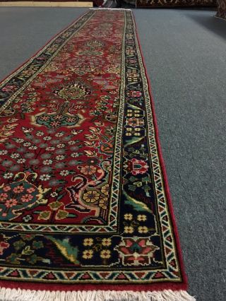 On Hand Knotted Persian Rug Runner Floral Carpet,  2’9”x16’9” 3266 5