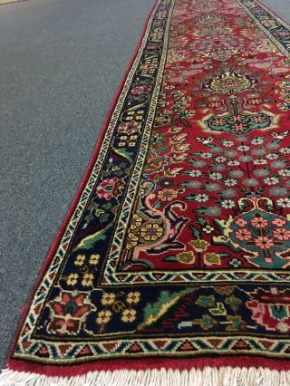 On Hand Knotted Persian Rug Runner Floral Carpet,  2’9”x16’9” 3266 7