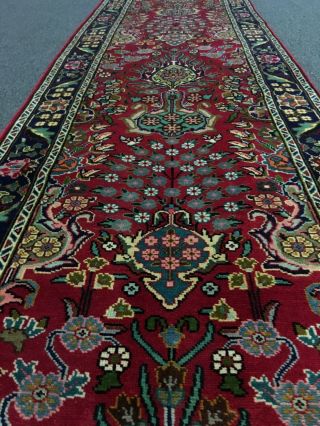 On Hand Knotted Persian Rug Runner Floral Carpet,  2’9”x16’9” 3266 8