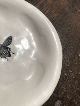 rae dunn Bee Plate 90’s Handmade Extreamly Rare 4