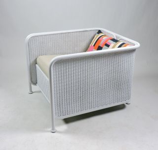 Mid Century Modern Wicker Patio Chair