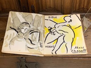 1956 CHAGALL ' S FAMED BIBLE WITH THE 18 LITHOGRAPHS - VEVRE 33 - 34 - RARE 5