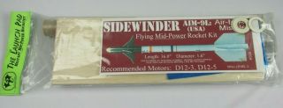 Vintage The Launch Pad K030 Model Rocket Kit Sidewinder Aim - 9l Mid - Power 36 "