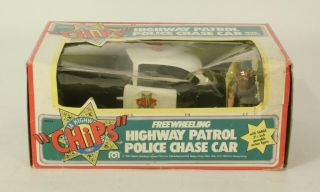 Vintage Chips Freewheeling Highway Patrol Police Chase Car With Sarge Mib Mego