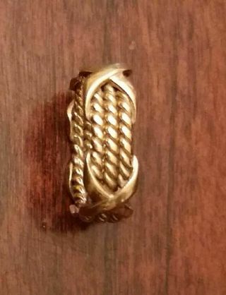 18 K Tiffany & Co.  Jean Schlumberger Gold 3 Rope X Ring Vtg Size US 5 8
