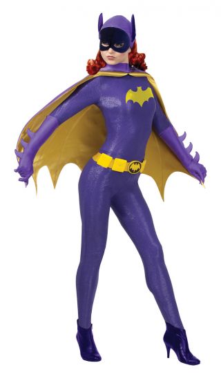 Batgirl Grand Heritage Adult Womens Costume 60s Classic Purple Cosplay Lycra