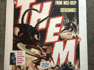 THEM 1954 Vintage 27x41 One Sheet Movie Poster SCIENCE FICTION 2