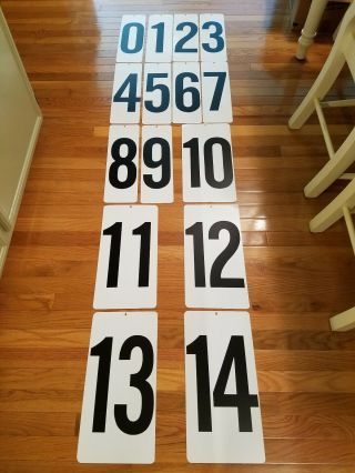 Vintage Nib Enamel Metal Hanging Numbers For Coca Cola Coke Baseball Scoreboard