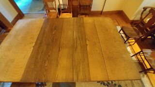 Winged Griffin Dining Table Quartersawn oak 2