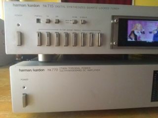 Vintage Harman Kardon HK - 770 Power Amplifier And Harman Kardon HK - 715 am/fm. 8
