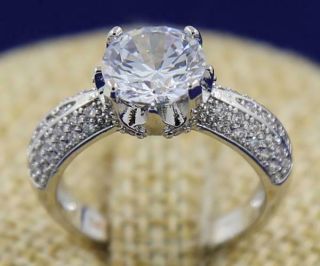 Vintage 3.  18ct Natural Diamond Rings 14k Solid White Gold Party Fine Jewelry 8