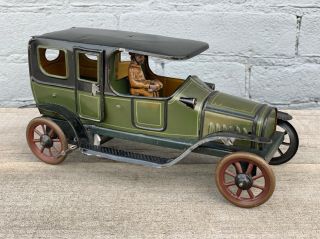 Rare Fischer Germany Tin Wind - Up Limousine Ca.  1915 Bing Bub Distler Tippco