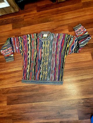 Look Rare Coogi Australia Vintage Multicolor Men’s Sweater L