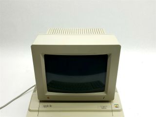 Vintage Apple IIe A2S2128 Personal Computer Console w/ AppleColor RGB Monitor 8