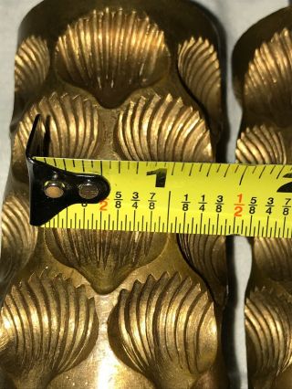Antique Thomas Mills & Bro Seashell Pattern Brass Candy Drop Rollers 11