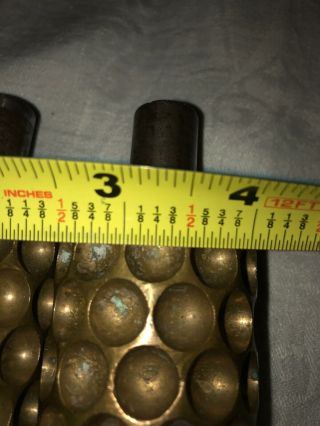 Antique Thomas Mills & Bro Ball/Dot Pattern Brass Candy Drop Rollers 11