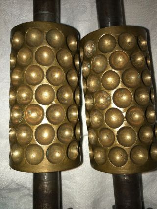 Antique Thomas Mills & Bro Ball/Dot Pattern Brass Candy Drop Rollers 6