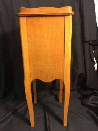 Vintage Solid Wood End Table Nightstand Telephone Stand Drawers Children ' s Chest 5