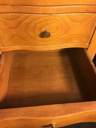 Vintage Solid Wood End Table Nightstand Telephone Stand Drawers Children ' s Chest 6