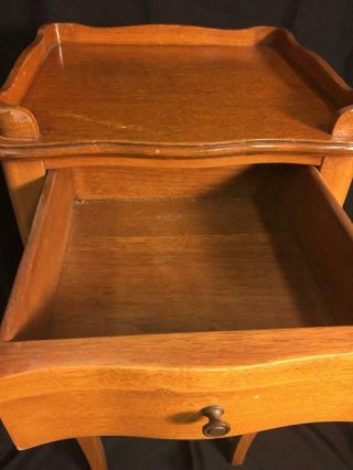 Vintage Solid Wood End Table Nightstand Telephone Stand Drawers Children ' s Chest 8