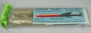 Vintage The Launch Pad K008 Model Rocket Kit Exocet Mid - Power 42 "
