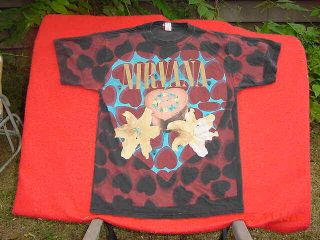 Rare Vintage 1993 Nirvana Heart Shaped Box Grunge Rock Shirt Giant Tag