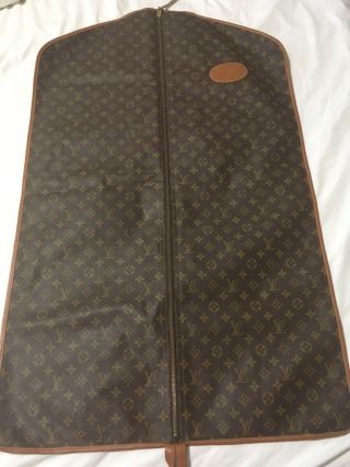 Vintage Louis Vuitton Garment Bag Monogram Canvas & Leather Travel Bag Luggage