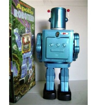 RARE APOLLO ROBOTEER BLUE COCKPIT DRIVER ROBOT OSAKA/ METAL HOUSE JAPAN MIB 4
