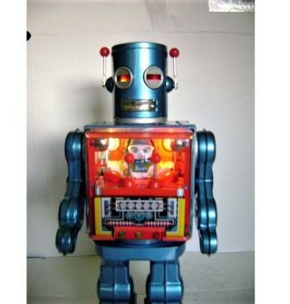 RARE APOLLO ROBOTEER BLUE COCKPIT DRIVER ROBOT OSAKA/ METAL HOUSE JAPAN MIB 6