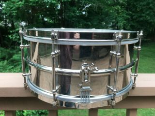 Ludwig Vintage Brass Snare Drum 6.  5x14 1920s