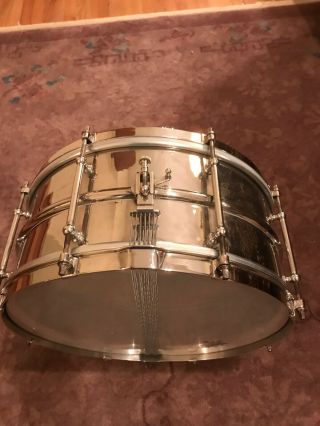 Ludwig Vintage Brass Snare Drum 6.  5x14 1920s 9